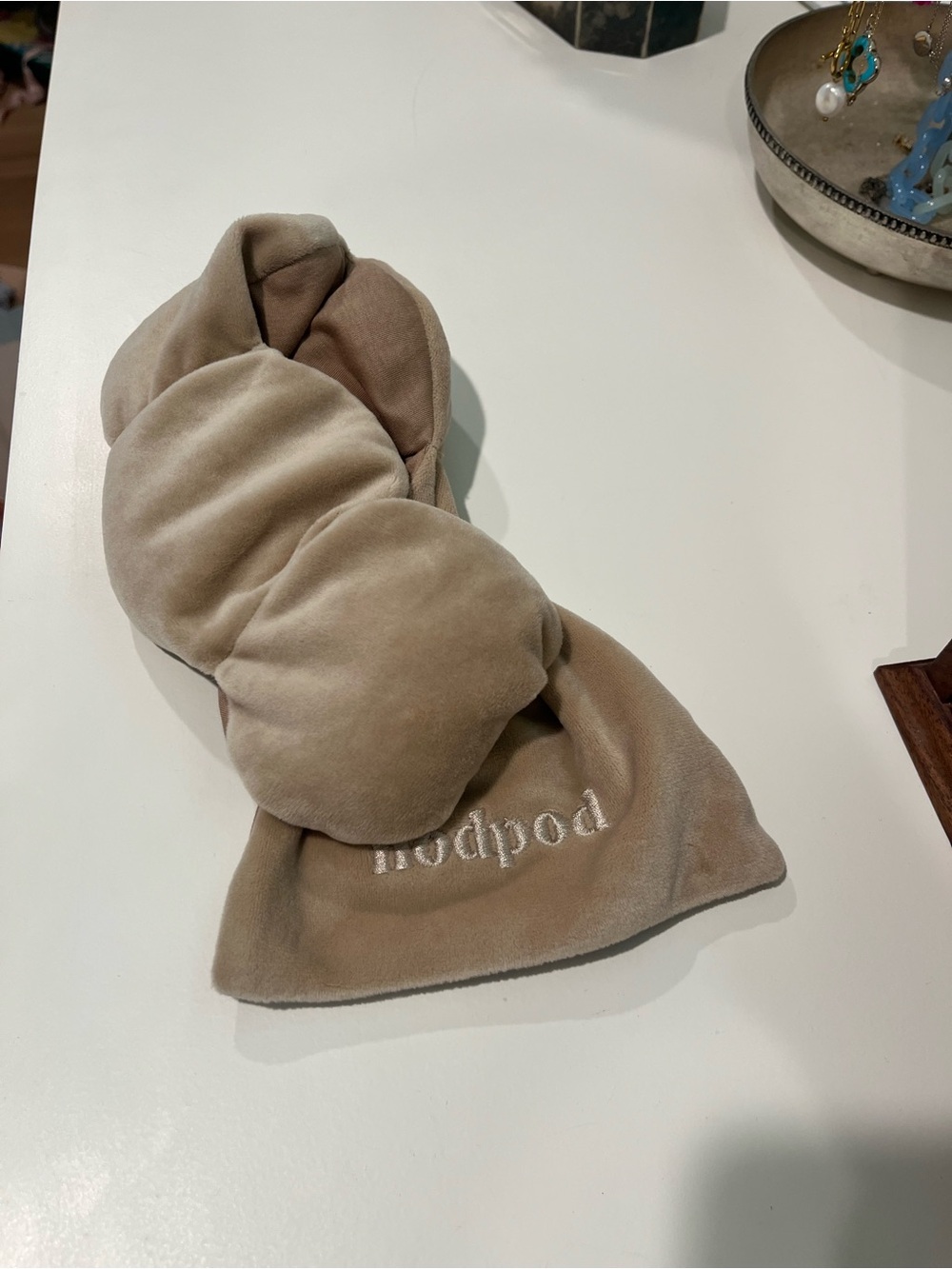 Modpod Beige Velvet Eye Mask for Relaxation